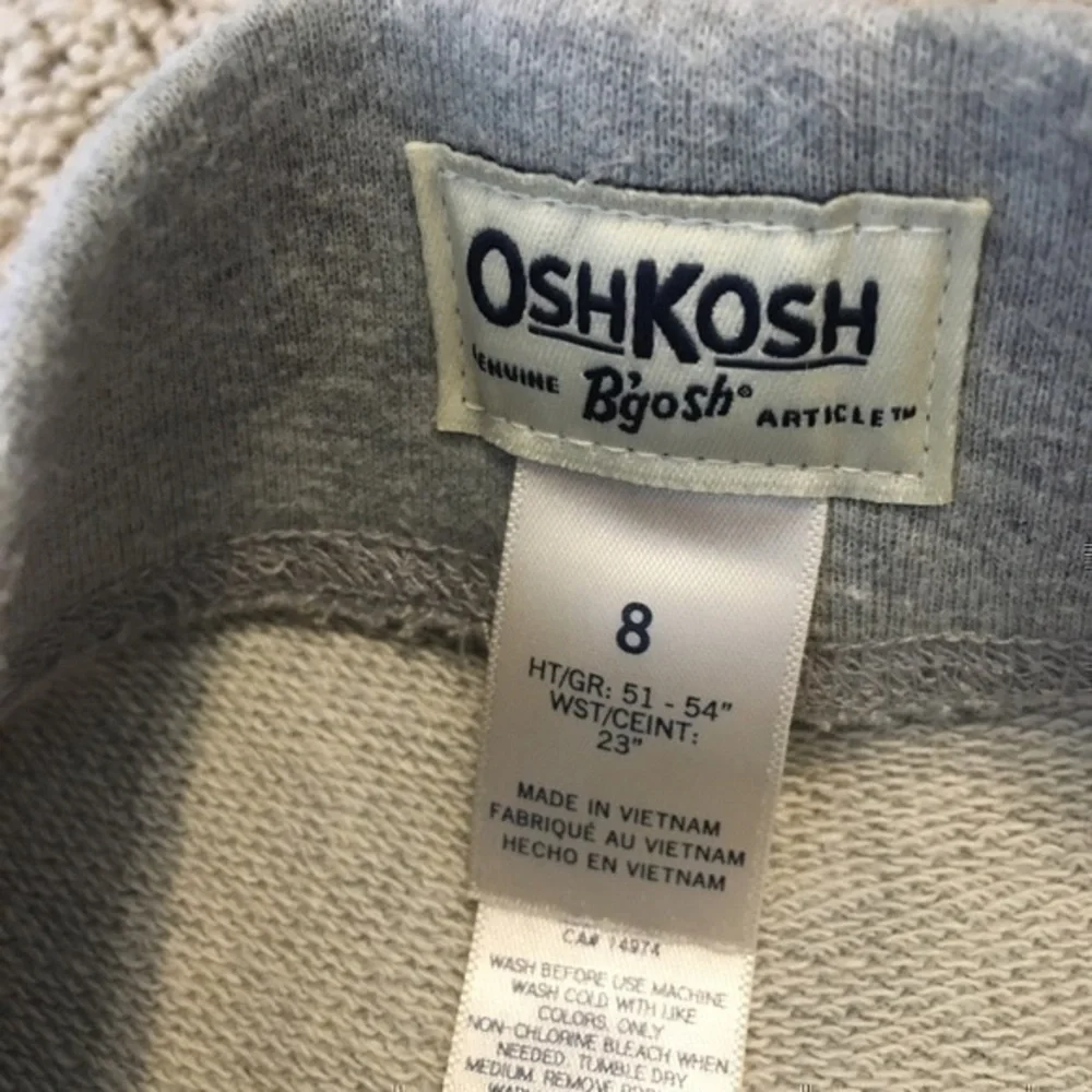 Osh Kosh Girls size 8 gray sweatpants